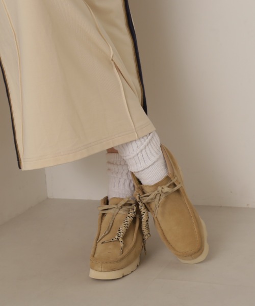 【CLARKS / クラークス】 WALABEE GTX ゴアテックス　ベージュ Wallabee.GTX / レディースワラビーゴアテックス （メープル
