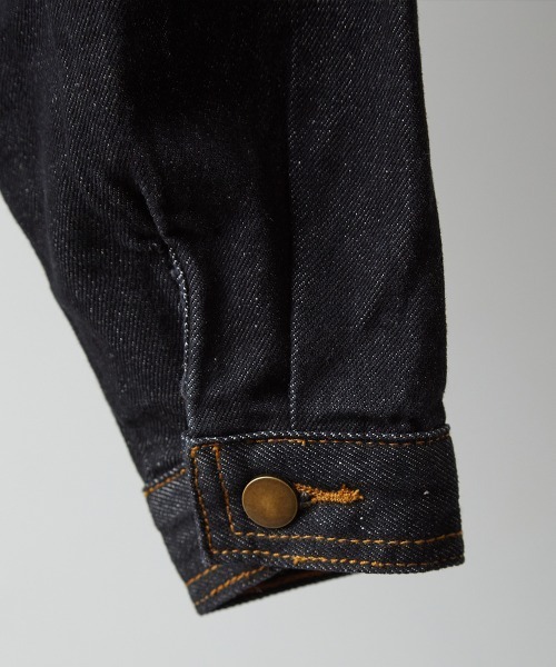 riziere（リジェール）の「バンドカラーブラックデニムジャケット（デニムジャケット・キッズ・ブラック・90/100/110/120/130/140/150）」の11枚目の写真