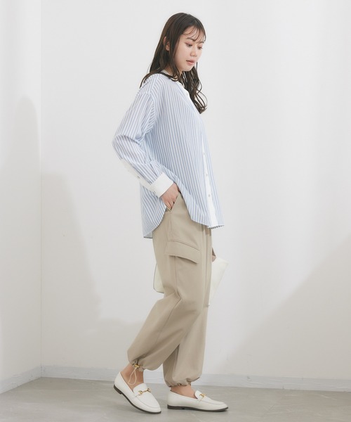 KATHARINE ROSS（キャサリンロス）の「【KATHARINE ROSS】ソフトカーゴパンツ（カーゴパンツ・レディース・ホワイト/ベージュ/ネイビー・MEDIUM）」の8枚目の写真