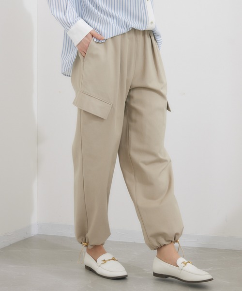 KATHARINE ROSS（キャサリンロス）の「【KATHARINE ROSS】ソフトカーゴパンツ（カーゴパンツ・レディース・ホワイト/ベージュ/ネイビー・MEDIUM）」の10枚目の写真