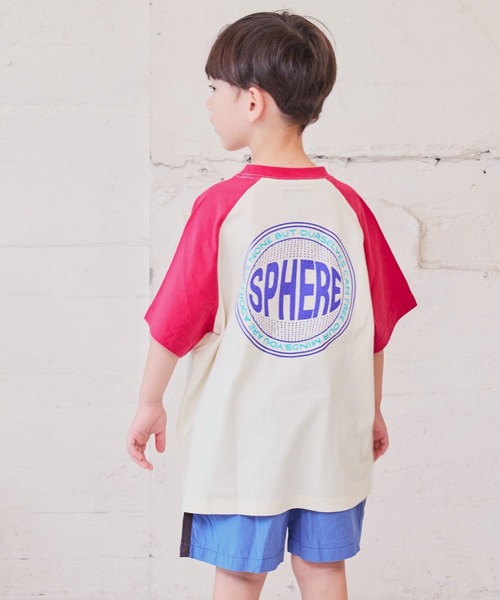 Life Support Products（ライフサポートプロダクツ）の「前後プリントラグランTシャツ（80～150cm）（Tシャツ/カットソー・キッズ・ワインレッド/ブルー/オレンジ/カーキ・80/130/95/140/150/90/100/110/120）」の4枚目の写真