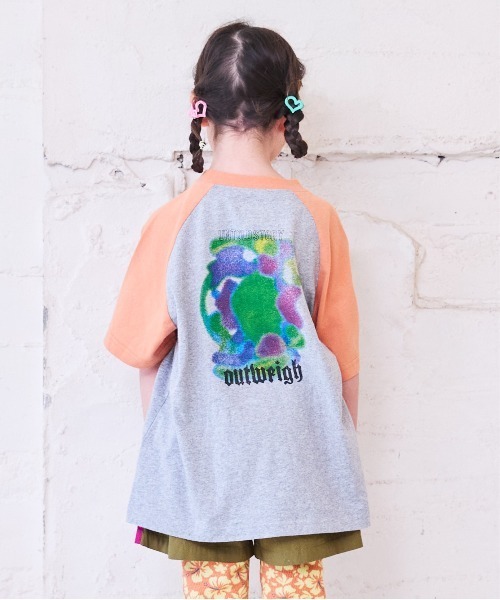 Life Support Products（ライフサポートプロダクツ）の「前後プリントラグランTシャツ（80～150cm）（Tシャツ/カットソー・キッズ・ワインレッド/ブルー/オレンジ/カーキ・80/130/95/140/150/90/100/110/120）」の19枚目の写真