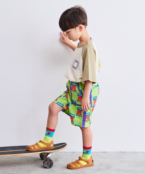 Life Support Products（ライフサポートプロダクツ）の「前後プリントラグランTシャツ（80～150cm）（Tシャツ/カットソー・キッズ・ワインレッド/ブルー/オレンジ/カーキ・80/130/95/140/150/90/100/110/120）」の16枚目の写真