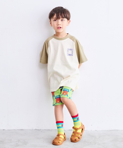 Life Support Products（ライフサポートプロダクツ）の「前後プリントラグランTシャツ（80～150cm）（Tシャツ/カットソー・キッズ・ワインレッド/ブルー/オレンジ/カーキ・80/130/95/140/150/90/100/110/120）」の15枚目の写真