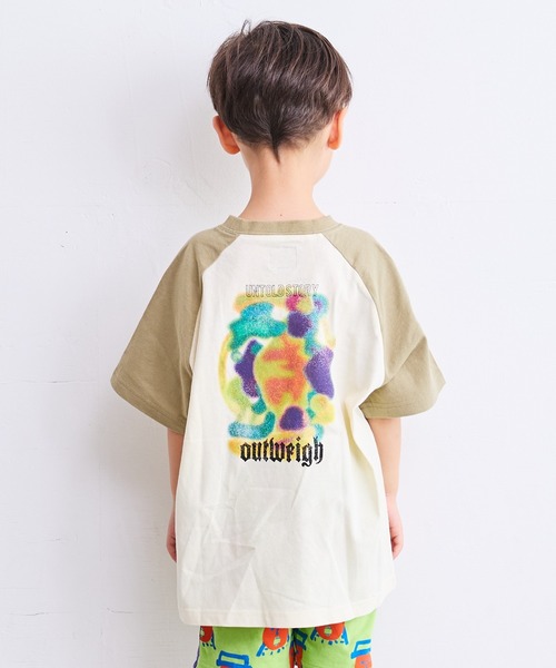 Life Support Products（ライフサポートプロダクツ）の「前後プリントラグランTシャツ（80～150cm）（Tシャツ/カットソー・キッズ・ワインレッド/ブルー/オレンジ/カーキ・80/130/95/140/150/90/100/110/120）」の14枚目の写真