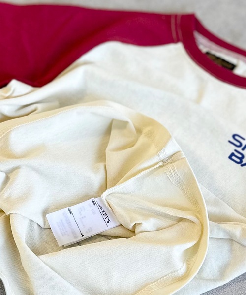 Life Support Products（ライフサポートプロダクツ）の「前後プリントラグランTシャツ（80～150cm）（Tシャツ/カットソー・キッズ・ワインレッド/ブルー/オレンジ/カーキ・80/130/95/140/150/90/100/110/120）」の7枚目の写真