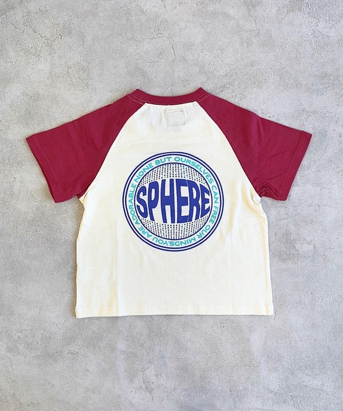 Life Support Products（ライフサポートプロダクツ）の「前後プリントラグランTシャツ（80～150cm）（Tシャツ/カットソー・キッズ・ワインレッド/ブルー/オレンジ/カーキ・80/130/95/140/150/90/100/110/120）」の6枚目の写真