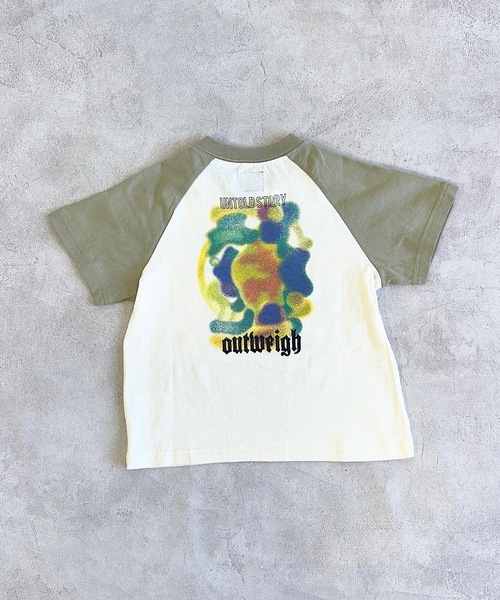 Life Support Products（ライフサポートプロダクツ）の「前後プリントラグランTシャツ（80～150cm）（Tシャツ/カットソー・キッズ・ワインレッド/ブルー/オレンジ/カーキ・80/130/95/140/150/90/100/110/120）」の12枚目の写真