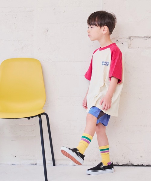 Life Support Products（ライフサポートプロダクツ）の「前後プリントラグランTシャツ（80～150cm）（Tシャツ/カットソー・キッズ・ワインレッド/ブルー/オレンジ/カーキ・80/130/95/140/150/90/100/110/120）」の10枚目の写真