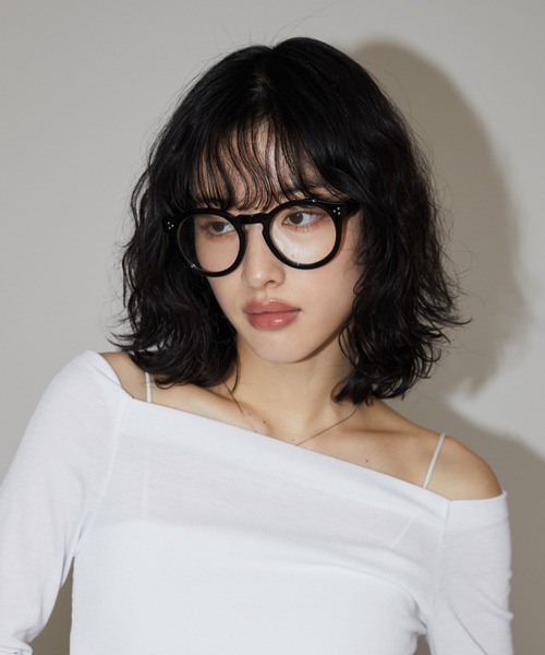 Aunt Marie's（アントマリーズ）の「ラウンドフレームメガネ/UVカット（メガネ・レディース・ブラウン/ブラック・FREE）」の4枚目の写真