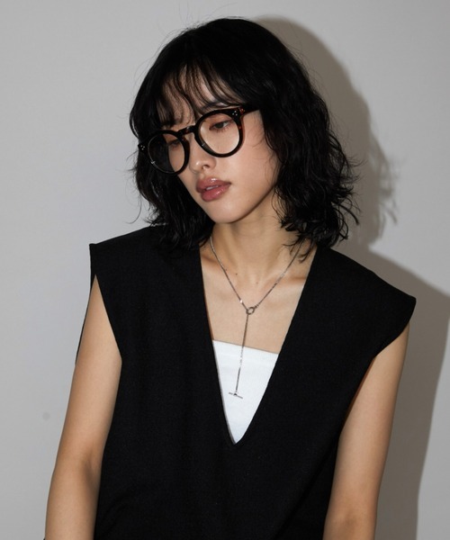 Aunt Marie's（アントマリーズ）の「ラウンドフレームメガネ/UVカット（メガネ・レディース・ブラウン/ブラック・FREE）」の12枚目の写真