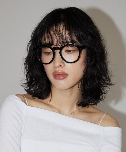 Aunt Marie's（アントマリーズ）の「ラウンドフレームメガネ/UVカット（メガネ・レディース・ブラウン/ブラック・FREE）」の6枚目の写真