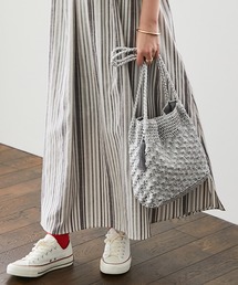 un dix cors | メタリック柄編みロングハンドルトートバッグ(トートバッグ)