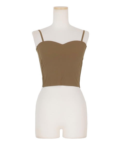 AMBIENT（アンビエント）の「カップインハートネックキャミソール（キャミソール・レディース・ブラック/ホワイト/モカ/グレー・FREE）」の2枚目の写真