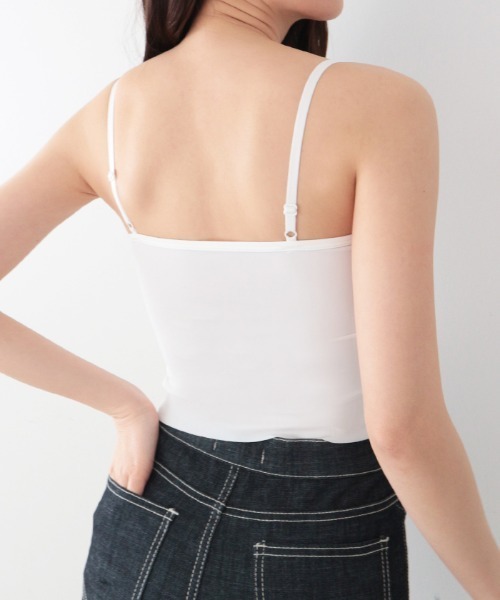 AMBIENT（アンビエント）の「カップインハートネックキャミソール（キャミソール・レディース・ブラック/ホワイト/モカ/グレー・FREE）」の5枚目の写真