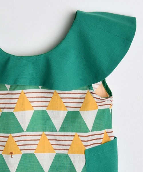 moimoln（モイモルン）の「ジオアンバランスワンピース（ワンピース・キッズ・イエロー・80ｃｍ/110cm/90cm/100cm）」の4枚目の写真