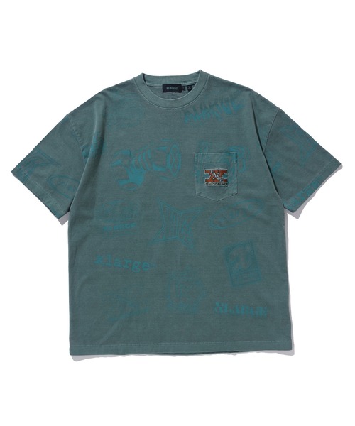 大人気 XLARGE OVERDYED DESERT S/S POCKET TEE レトロ感◎ セール】OVERDYED DESERT S/S POCKET TEE（Tシャツ/カットソー