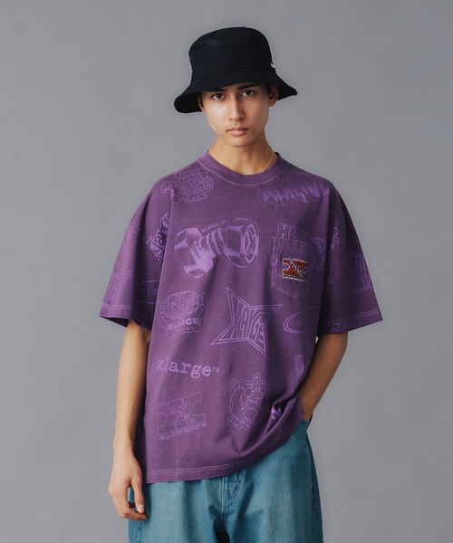 大人気 XLARGE ALLOVER PRINTED S/S POCKET TEE ディテール◎ XLARGE(エクストララージ)の「ALLOVER PRINTED S/S POCKET TEE