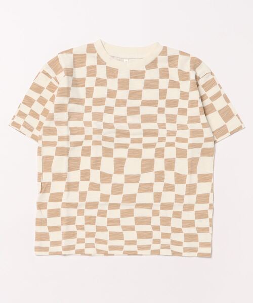 【セール】【Bs】【it】【Rylee＋Cru】RELAXED TEE || SAND CHECK（その他ベビー用品）｜Rylee + Cru（ライリーアンドクルー）