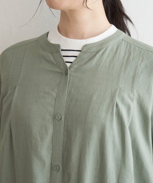 ikka(イッカ)の「レーヨン麻 半袖2WAYワンピース(ワンピース・レディース・ブルー/チャコールグレー/グリーン・M/L/S)」の12枚目の写真