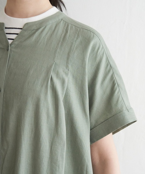 ikka(イッカ)の「レーヨン麻 半袖2WAYワンピース(ワンピース・レディース・ブルー/チャコールグレー/グリーン・M/L/S)」の14枚目の写真