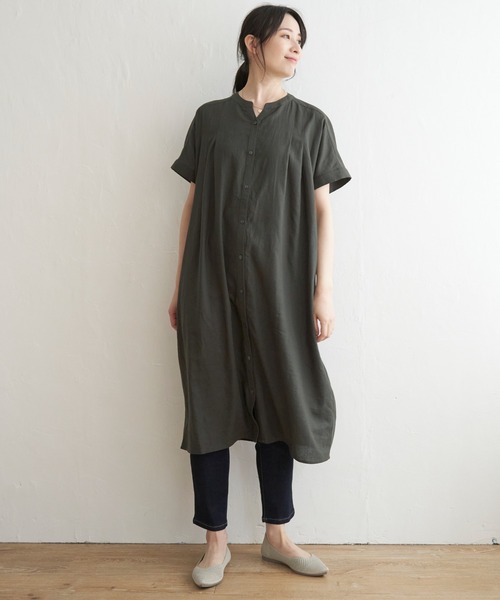 ikka(イッカ)の「レーヨン麻 半袖2WAYワンピース(ワンピース・レディース・ブルー/チャコールグレー/グリーン・M/L/S)」の21枚目の写真