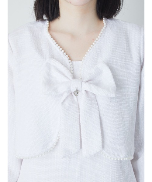 Ank Rouge（アンクルージュ）の「ツイードワンピース&ジャケットSET（ワンピース・レディース・ホワイト・MEDIUM）」の6枚目の写真