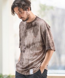 mt9014- Spot dye Damage Short Sleeve Cut sew Tシャツ