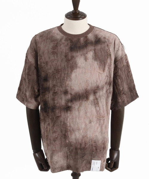 CAMBIO(カンビオ)の「mt9014- Spot dye Damage Short Sleeve Cut sew Tシャツ(Tシャツ/カットソー・メンズ・ブラウン・M/L)」の9枚目の写真