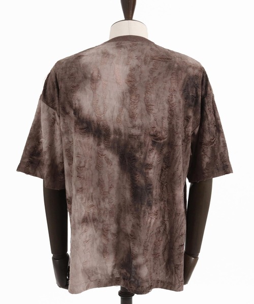 CAMBIO(カンビオ)の「mt9014- Spot dye Damage Short Sleeve Cut sew Tシャツ(Tシャツ/カットソー・メンズ・ブラウン・M/L)」の10枚目の写真