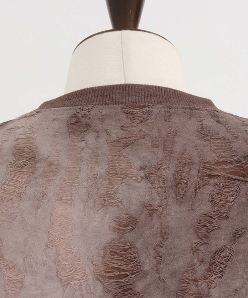 CAMBIO(カンビオ)の「mt9014- Spot dye Damage Short Sleeve Cut sew Tシャツ(Tシャツ/カットソー・メンズ・ブラウン・M/L)」の16枚目の写真