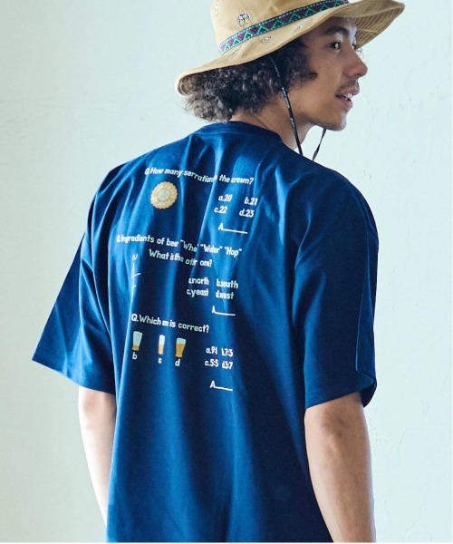 go slow caravan(ゴースローキャラバン)の「Drymix GIVE ME BEER! BIG TEE(Tシャツ/カットソー・メンズ・ブラック系その他2/ライム/ネイビー・MEDIUM/LARGE/X-LARGE)」の19枚目の写真