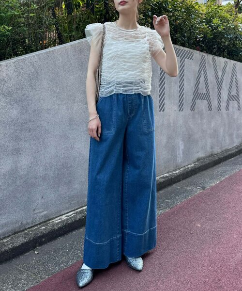 新品チャオパニックCiaopanicデニムコートベスト2WAY