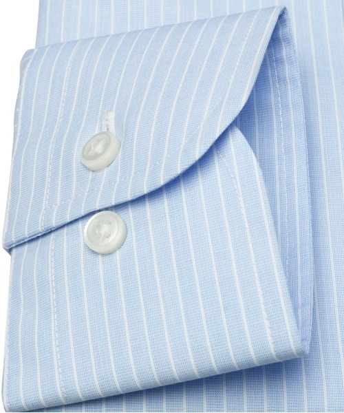 TOKYO SHIRTS(トウキョウシャツ)の「形態安定ノーアイロン ボタンダウン 長袖ビジネスワイシャツ(ビジネスシャツ・メンズ・ブルー・首回り37cm-裄丈80cm/首回り39cm-裄丈80cm/首回り39cm-裄丈84cm/首回り41cm-裄丈82cm/首回り41cm-裄丈86cm/首回り42cm-裄丈82cm/首回り42cm-裄丈86cm/首回り43cm-裄丈82cm/首回り43cm-裄丈86cm)」の3枚目の写真