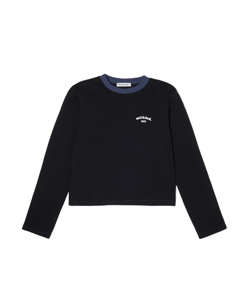 MILKFED.（ミルクフェド）の「ROUNDED HEART LOGO L/S TOP（Tシャツ/カットソー・レディース・ブラック/オリーブ/ホワイト・ONE SIZE）」の5枚目の写真