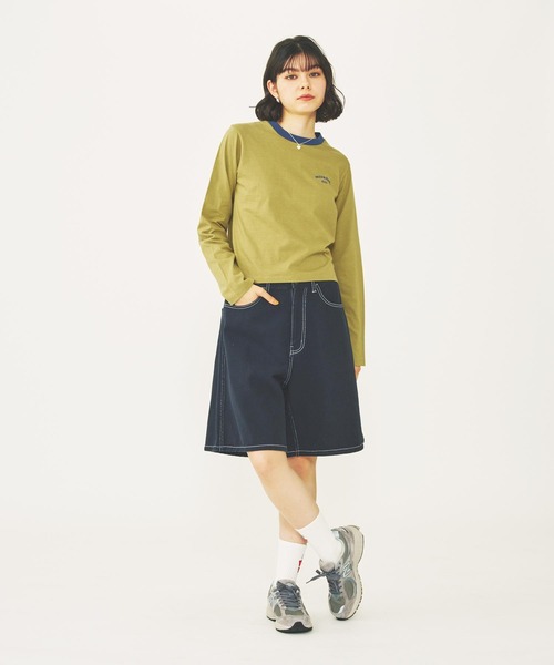 MILKFED.（ミルクフェド）の「ROUNDED HEART LOGO L/S TOP（Tシャツ/カットソー・レディース・ブラック/オリーブ/ホワイト・ONE SIZE）」の16枚目の写真