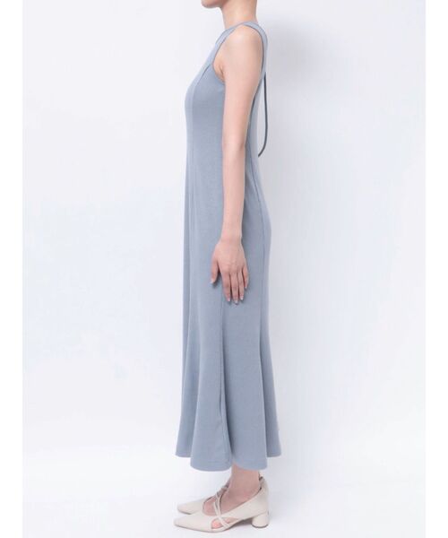 LAGUNAMOON（ラグナムーン）の「リブカットナローフレアワンピース（ワンピース・レディース・モカ/ブルー/ブラック・SMALL/MEDIUM）」の6枚目の写真