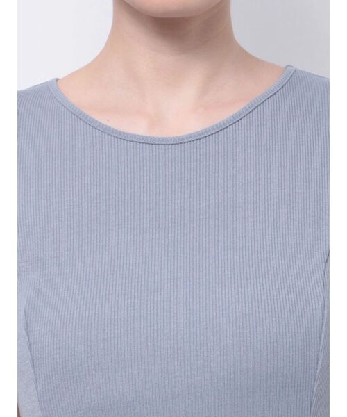 LAGUNAMOON（ラグナムーン）の「リブカットナローフレアワンピース（ワンピース・レディース・モカ/ブルー/ブラック・SMALL/MEDIUM）」の8枚目の写真