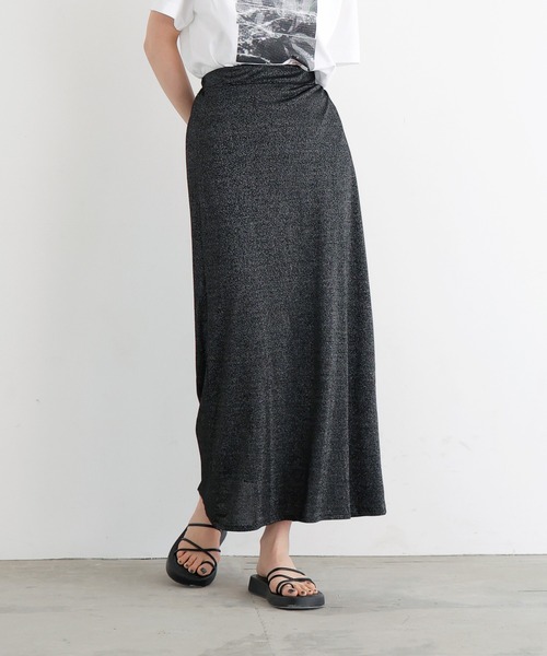 LIAN（リアン）の「ラメタイトスカート（スカート・レディース・オフホワイト/ブラック・FREE）」の2枚目の写真