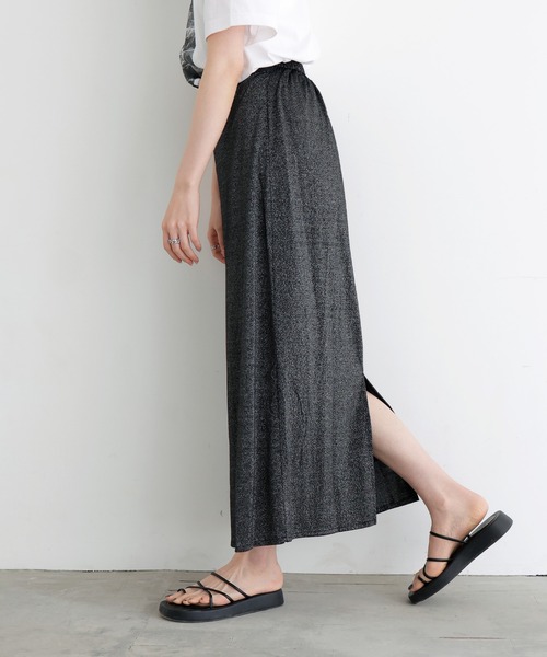 LIAN（リアン）の「ラメタイトスカート（スカート・レディース・オフホワイト/ブラック・FREE）」の16枚目の写真