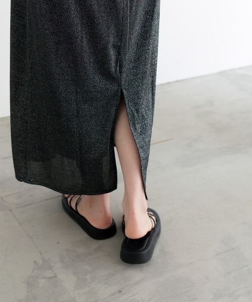 LIAN（リアン）の「ラメタイトスカート（スカート・レディース・オフホワイト/ブラック・FREE）」の20枚目の写真