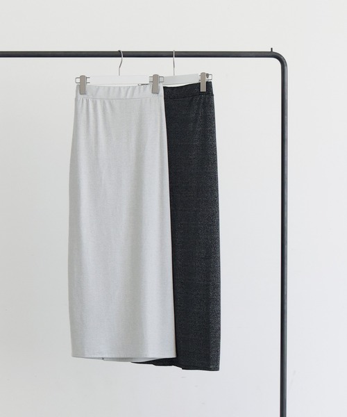 LIAN（リアン）の「ラメタイトスカート（スカート・レディース・オフホワイト/ブラック・FREE）」の8枚目の写真