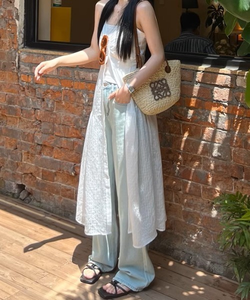 .KOM（ドットコム）の「A'GEM/9 × .kom 『.KOM/ドットケーオーエム』 レイヤードロングトップス（その他トップス・レディース・ホワイト・S）」の5枚目の写真