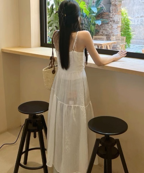 .KOM（ドットコム）の「A'GEM/9 × .kom 『.KOM/ドットケーオーエム』 レイヤードロングトップス（その他トップス・レディース・ホワイト・S）」の6枚目の写真