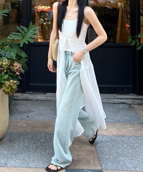 .KOM（ドットコム）の「A'GEM/9 × .kom 『.KOM/ドットケーオーエム』 レイヤードロングトップス（その他トップス・レディース・ホワイト・S）」の10枚目の写真