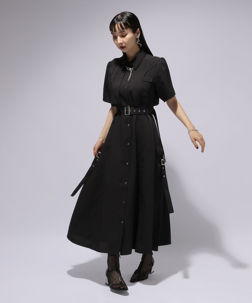 HARE（ハレ）の「パイピングカーゴワンピース(HARE)（ワンピース・レディース・グレー/ブラック・FREE）」の21枚目の写真