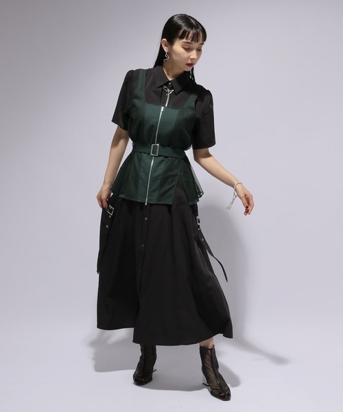 【美品】HARE ボレロデザインカーゴワンピース ⠀ 【NEW ARRIVAL】 __ ⁡ パイピングカーゴワンピース ¥16,500