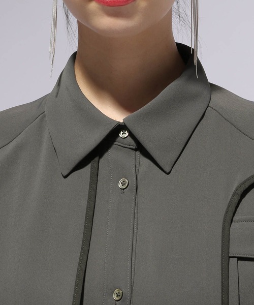 【美品】HARE パイピングカーゴワンピース 定価16,500円 HARE（ハレ）の「パイピングカーゴワンピース(HARE)（ワンピース