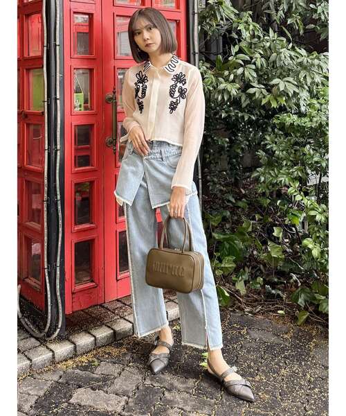 MURUA（ムルーア）の「フェイクレザーボストンバッグ（ボストンバッグ・レディース・キャメル/ブラック・FREE）」の13枚目の写真