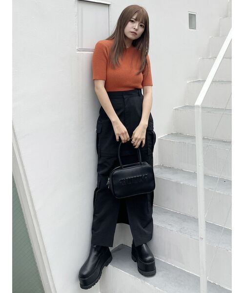 MURUA（ムルーア）の「フェイクレザーボストンバッグ（ボストンバッグ・レディース・キャメル/ブラック・FREE）」の19枚目の写真